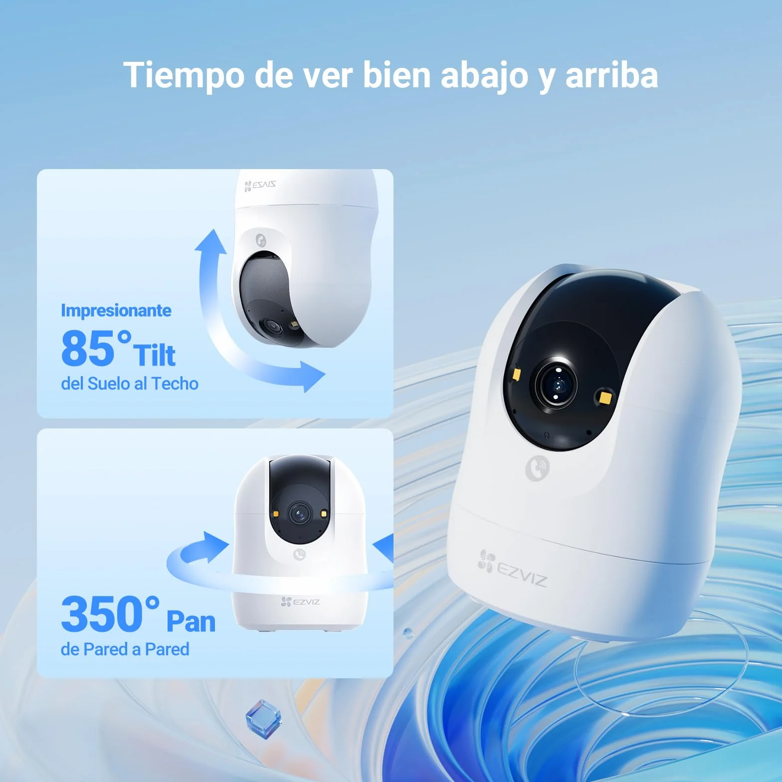 EZVIZ C6N G1 3K Cámara Vigilancia WiFi Interior 360°, Cámara IP Detección de Personas, Visión Nocturna en Color, Audio Bidireccional, Seguimiento con Zoom, Control Remoto, para bebé/Anciano/Negocio