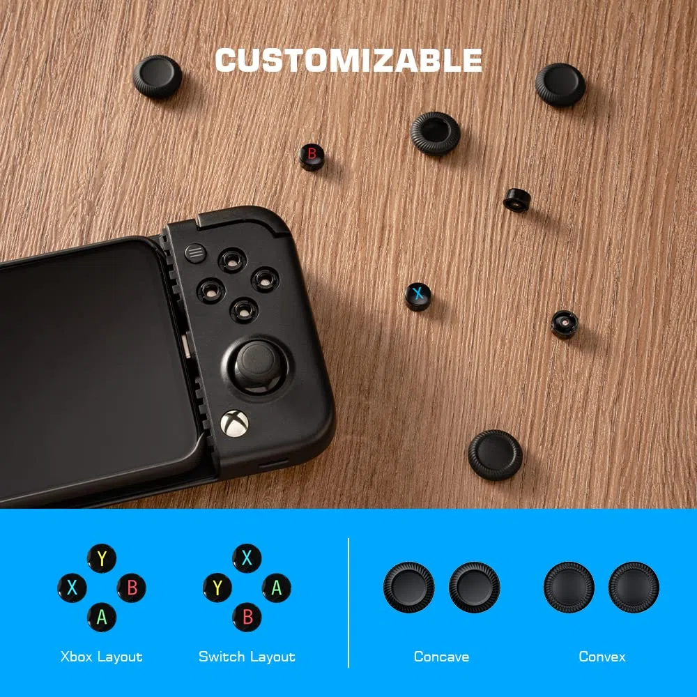 GameSir X2 Pro Mobile Controller para Android compatible con Xbox Cloud Gaming, Android Controller con botones traseros mapeables, botones ABXY desmontables [1 mes Xbox Game Pass Ultimate] (negro)
