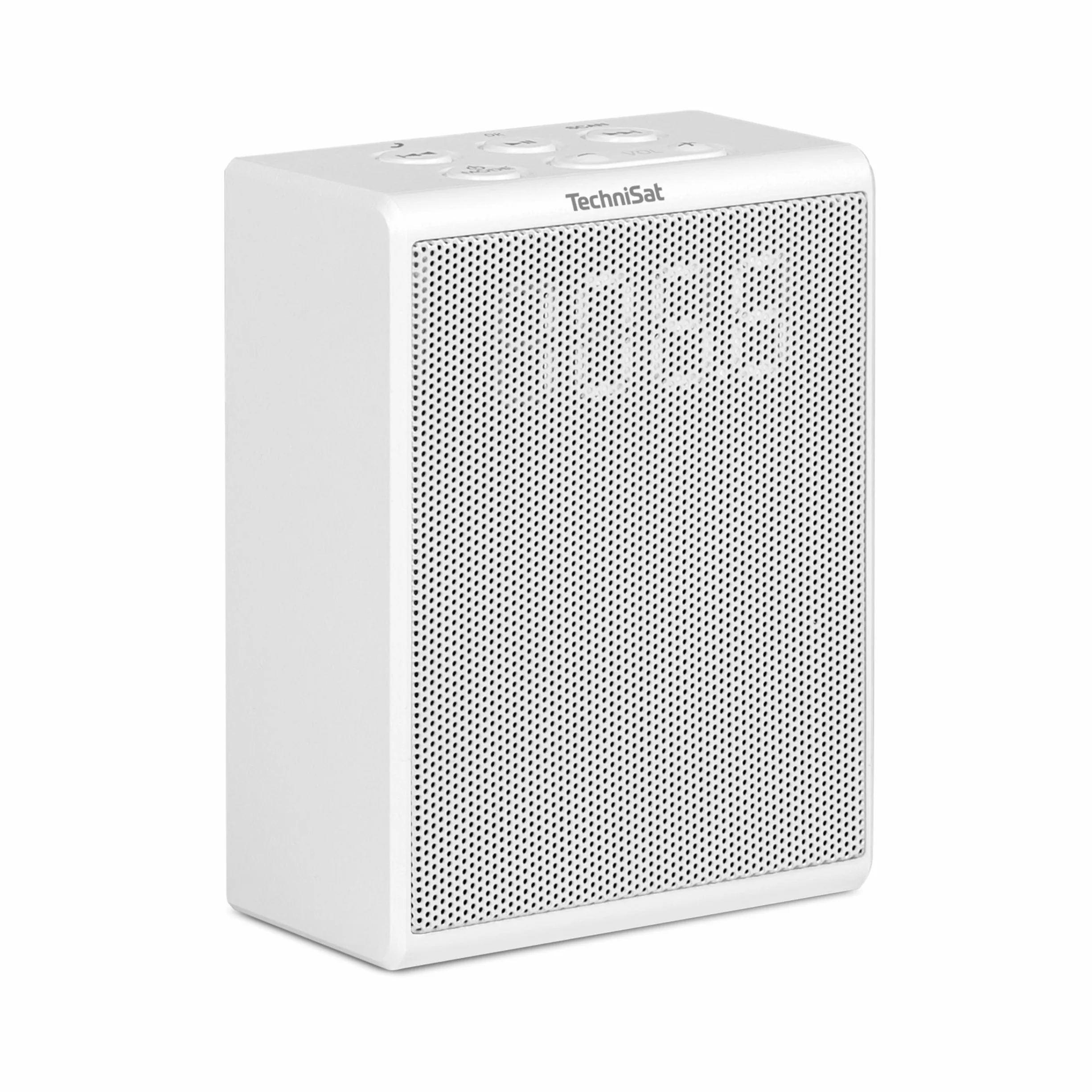TechniSat Viola Radio de Enchufe FM Compacto Bluetooth Manos Libres 30 Emisoras 1.5 W Blanco