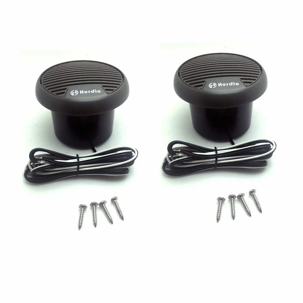 Herdio Altavoces 7,6 cm 140 W Impermeables para Moto Barco ATV Tractor UTV