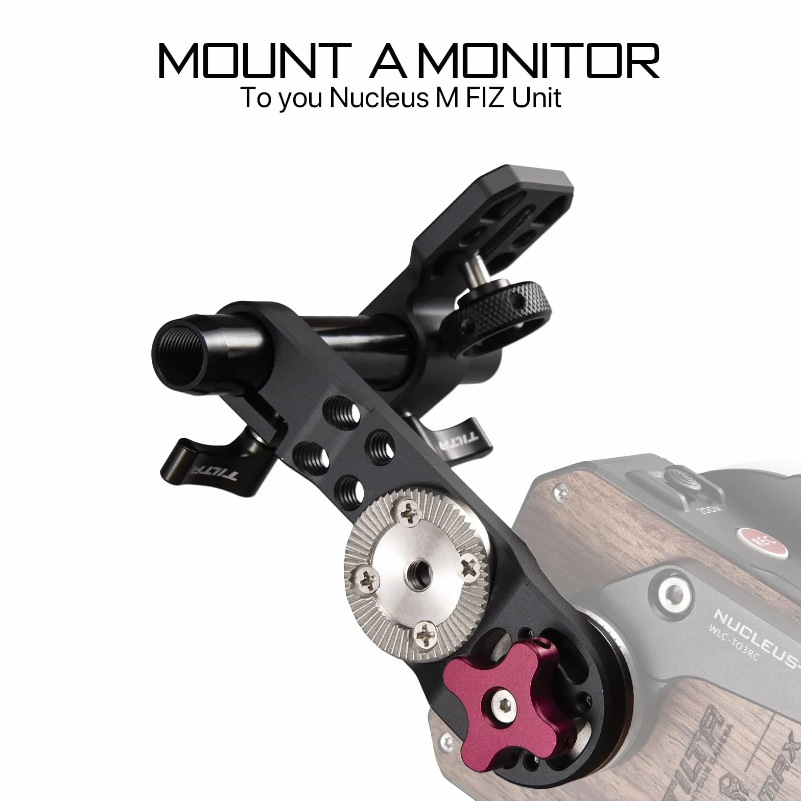 TILTA Nucleus M FIZ - Soporte de monitor para Nucleus M Follow Focus, sistema de control de lente inalámbrico, accesorios Nucleus-M WLC-T03MA