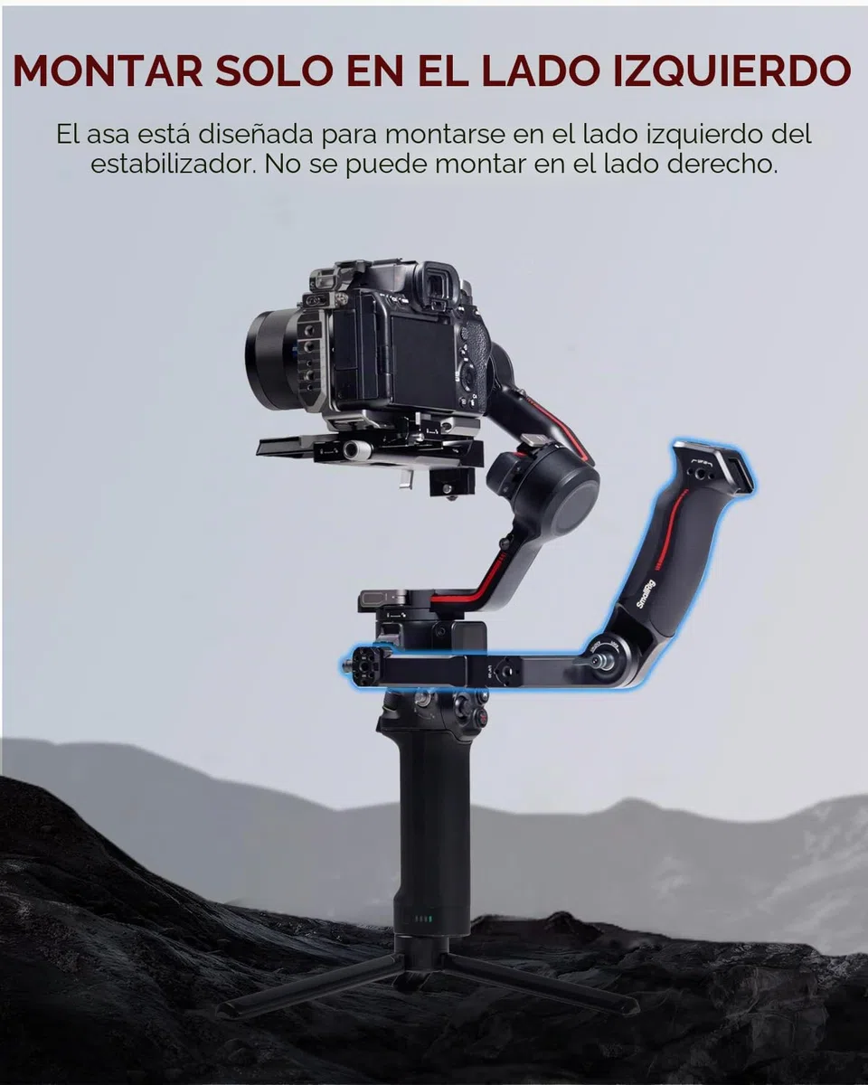 SMALLRIG Mango de Eslinga Ajustable Gimbal Sling Handle para DJI RS 4 Mini/RS 4 / RS 4 Pro/RS 3 / RS 3 Pro/RS 3 Mini/RS 2 / RSC 2 Estabilizador, 13.2lb / 6kg de Carga - 3028D