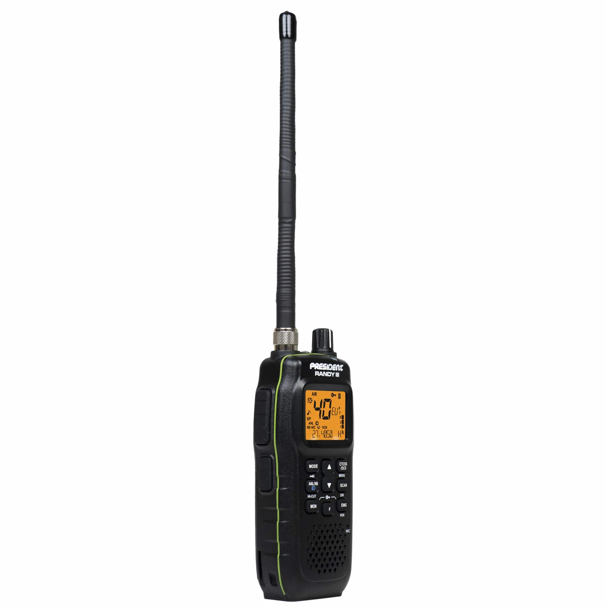 Président Randy-III Portatil Am/FM walkie CB 27 Bateria Litio 1800 mAh