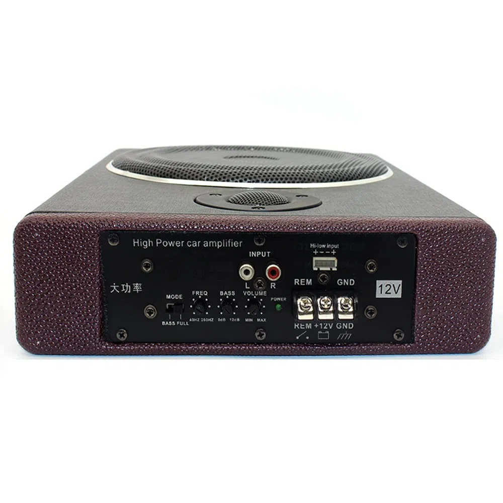 Shkalacar 600W Subwoofer para Coche 8 Pulgadas, Ultrafino Sistema de Subwoofer Amplificado de Alta Potencia con Tonos Altos, para Coche, camión, Caravana 12V