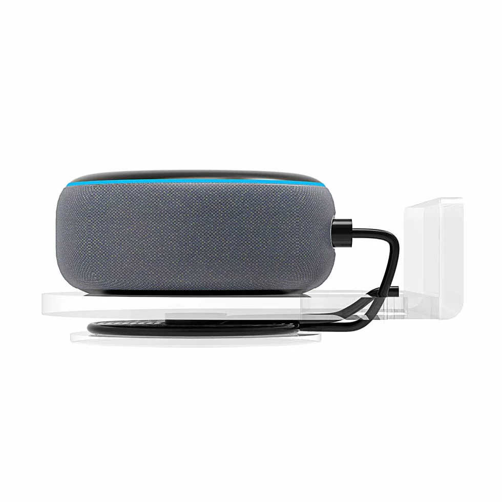 Alexa Echo Dot 3rd Wall Mount Stand with Cable Management Transparent A336