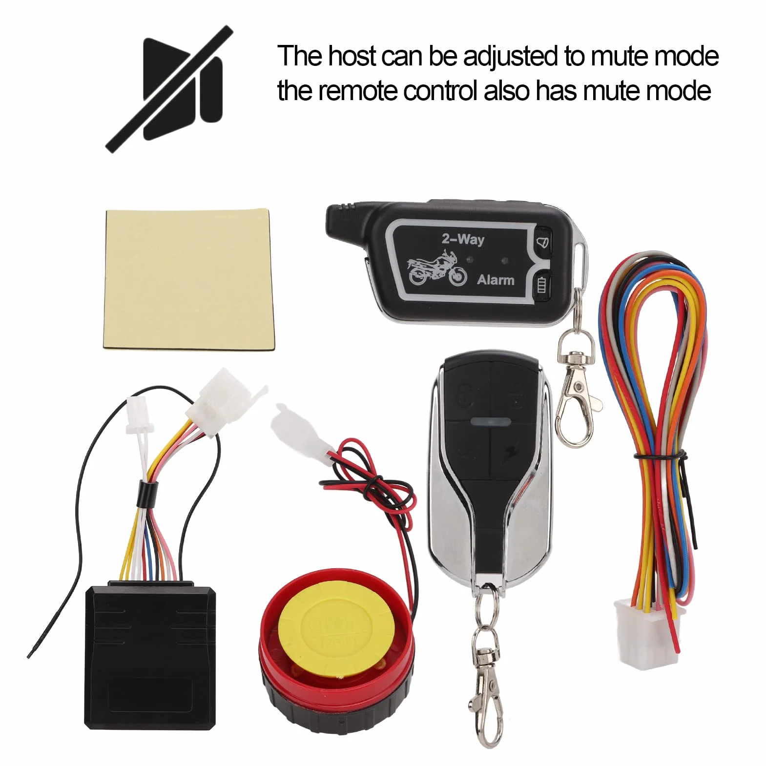 KIMISS de Alarma para Motocicleta, de Alarma Bidireccional Alerta de Sonido de Vibración Control Remoto LCD Antirrobo