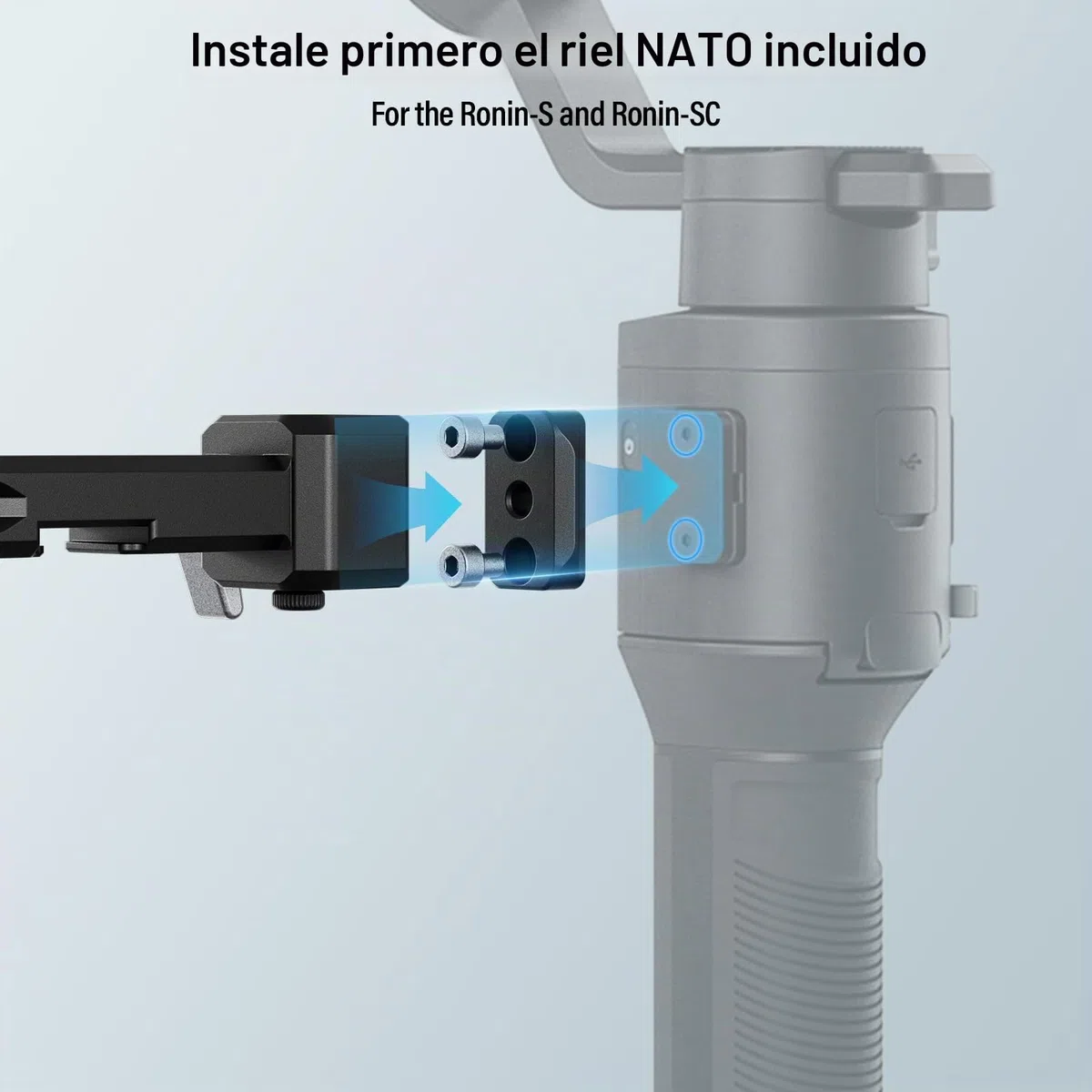 SIRUI Dual Handgrip Empuñadura Grip Doble para dji RS 4/RS 4Pro/RS 3/RS 3 Pro/RS 2/RSC 2/Ronin-S/Ronin-SC, Mango de Cardán con NATO Rail - Am-DSH