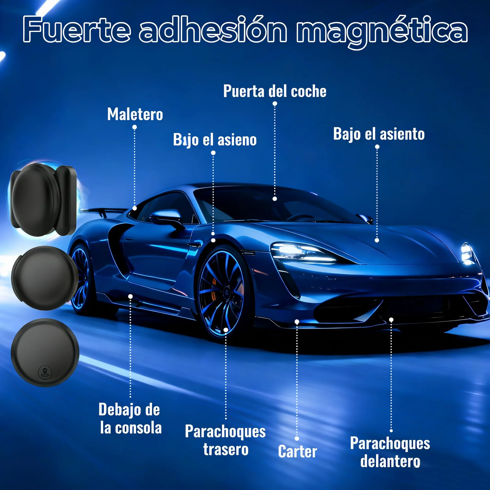 Rastreador GPS para Coche Sin Suscripción 2026 Magnético Localizador GPS