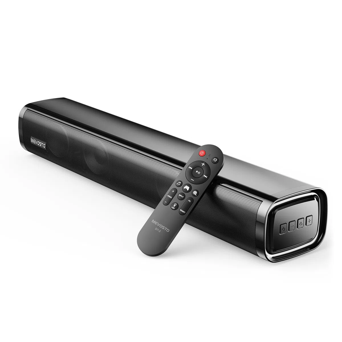 Barra de Sonido para Dispositivos de TV, PC, Gaming Mini 60 W, 2,1 Canales, Altavoz de subwoofer Integrado, Ordenador con USB Digital Audio/BT5.4/óptico/AUX Voice Enhance 3 EQ, Compatible con