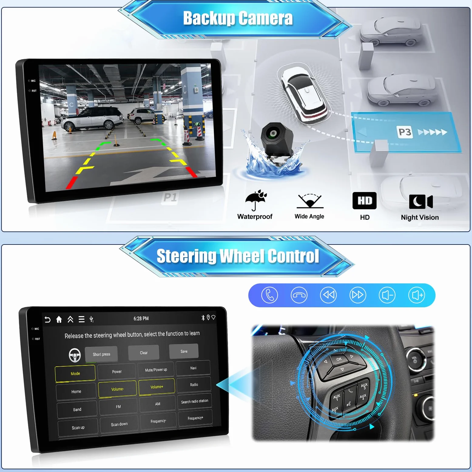 Android 15, 4G+128G GOHHDL Radio Coche Navi para Renault Dacia SANDERO II B52 2012-2019 con Carplay Android Auto, Radio para Coche de 9 Pulgadas con GPS WiFi Bluetooth FM/RDS EQ SWC Cámara&Mic