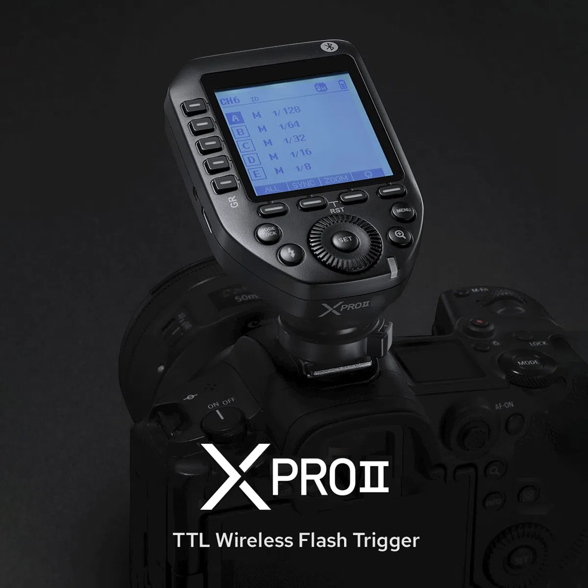 Godox XPROIIS Disparador a Distancia de Flash inalámbrico 2.4G, 1/8000s HSS, Pantalla LCD Grande, Mode Flash M/TTL, 32 Canales y 16 Grupos para cámaras Sony