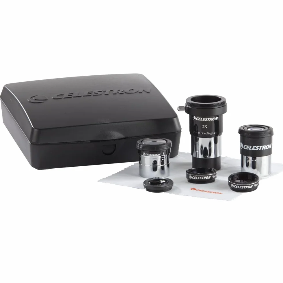 Celestron 94307 AstroMaster Eyepiece & Filter Accessory Kit, 8 Piece, Black