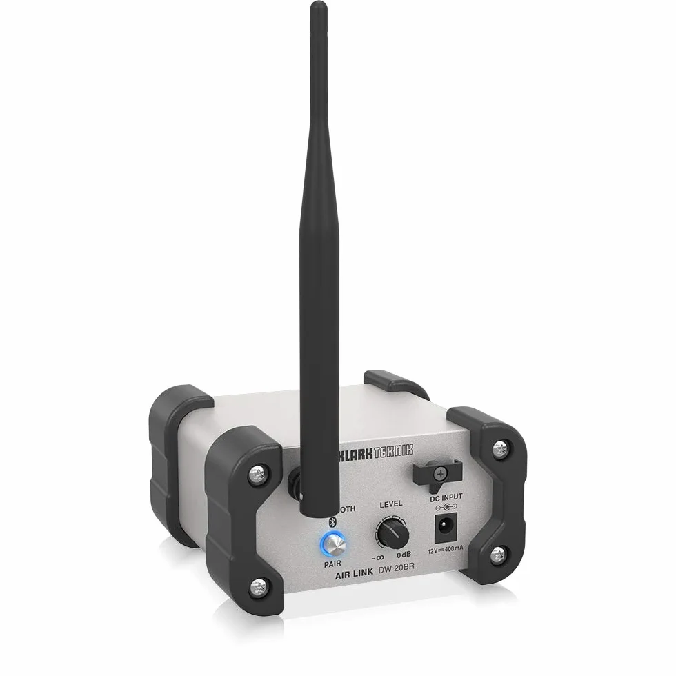 Klark Teknik AIR LINK DW 20BR Receptor estéreo inalámbrico Bluetooth para transmisión de audio estéreo de alto rendimiento