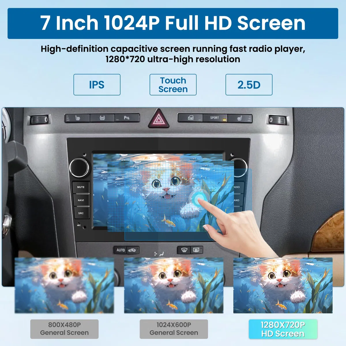 Inefala 2+64G Autoradio Android 13 para Opel Corsa Astra Antara Vivaro Meriva Vectra Radio Coche con Pantalla de 7 Pulgadas con Mirror Link/BT/Navegación GPS/Cámara de Respaldo