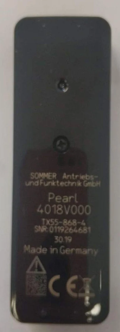 Mando a Distancia Original Sommer 4018 Pearl 868 MHz Rolling Code Puerta Garaje