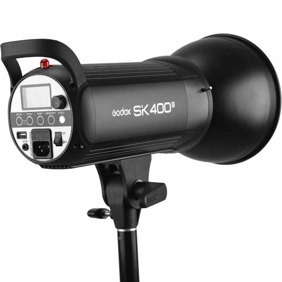 Godox SK400II - Kit de Montaje Flash estroboscópico (800 W, 2 Unidades, para Estudio fotográfico, localización de vídeo y fotografía de Retrato con Caja de luz, Soporte de iluminación, Kit de Puerta