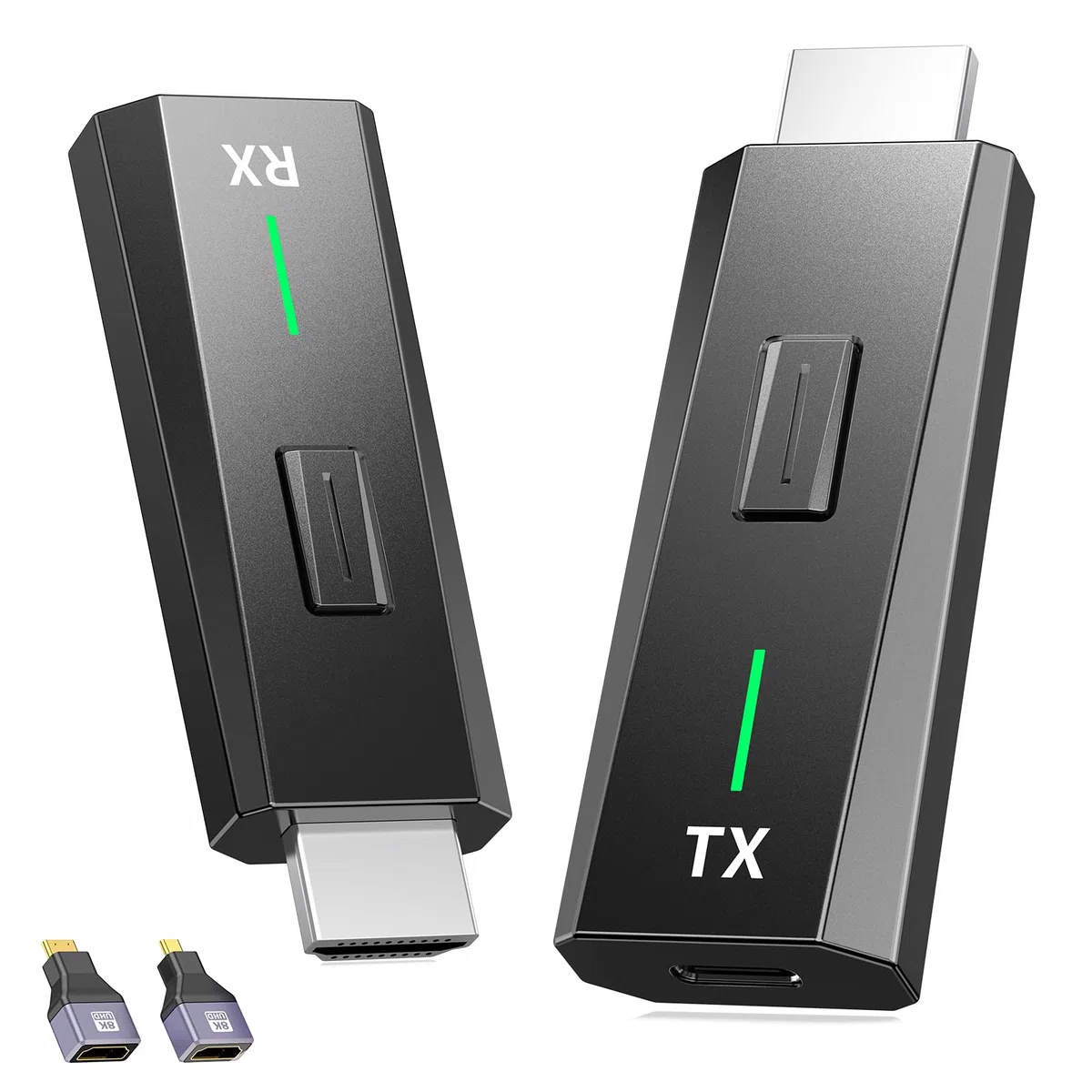 Transmisor y Receptor HDMI Inalámbrico 1080P, Doble Banda 2.4G/5G HDMI Wireless, para Transmisión de Video y Audio Desde PC/Portátil/TV-Box a Monitor/TV/Proyector, Plug and Play