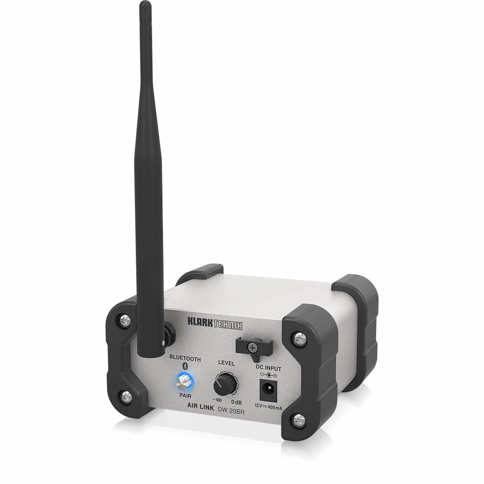Klark Teknik AIR LINK DW 20BR Receptor estéreo inalámbrico Bluetooth para transmisión de audio estéreo de alto rendimiento