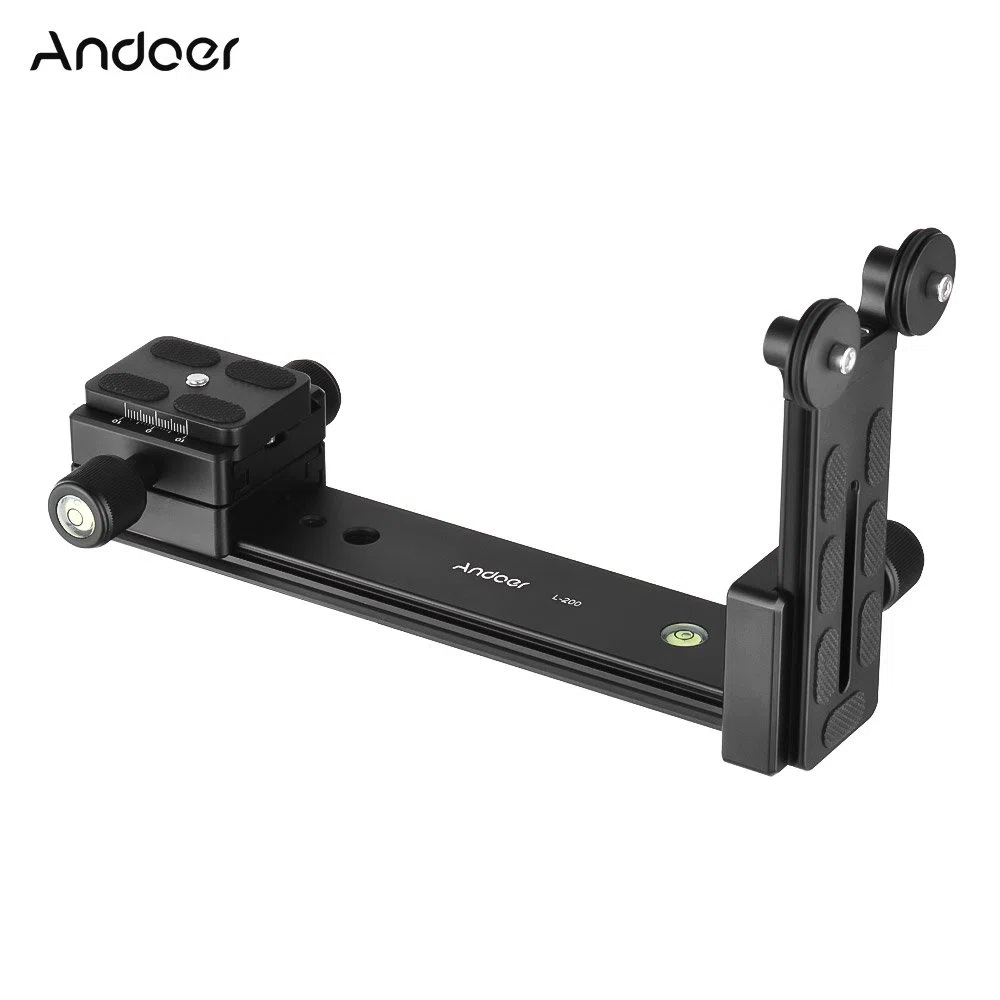 Andoer Lente de Teleobjetivo con Placa Zapata Rápida Sostenedor Largo de la Lente del Soporte Ajustable para Cámara DSLR Trípode Cabeza Compatible con Arca-Swiss