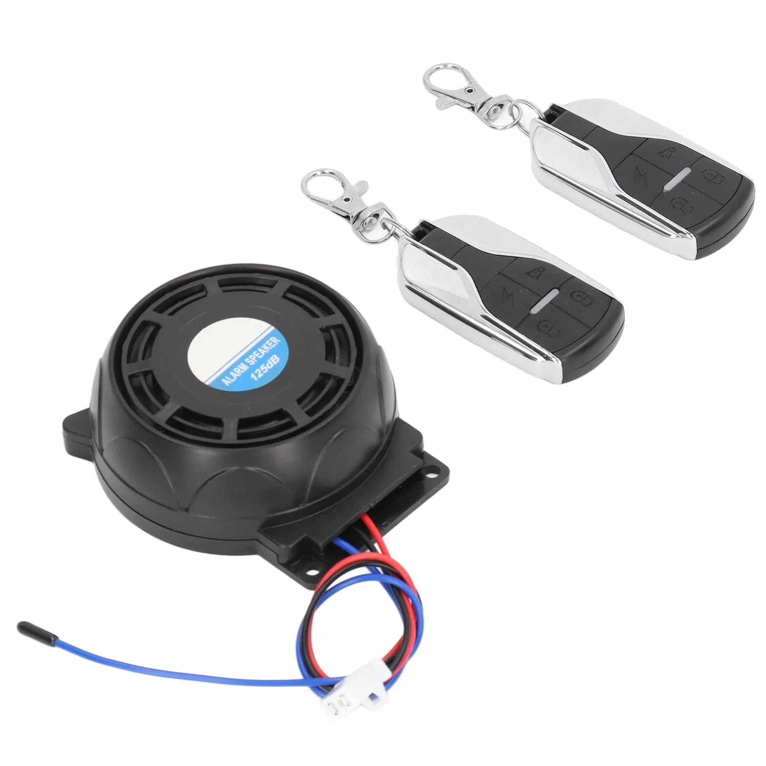 de Alarma para Motocicleta,Dispositivo Antirrobo para Motocicleta Sonido Fuerte Universal 2 Control Remoto 12V 150m Alcance para Scooters Cabina Azul para Autos