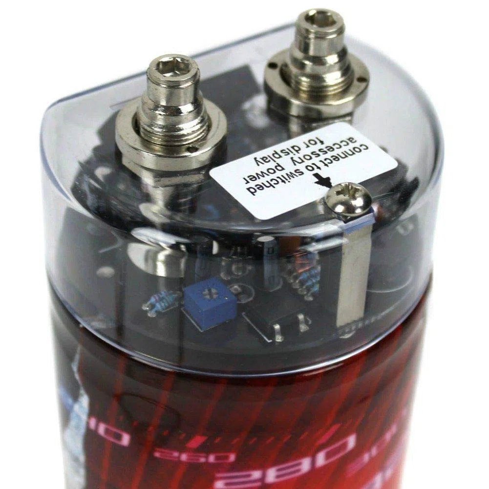 KIT SET PARA BOSS AUDIO SYSTEMS CPBK2 2 faradios hasta 2000 vatios rms 1 2 3 4 5 10 condensador con cable de encendido remoto spl coche negro, 1 pieza