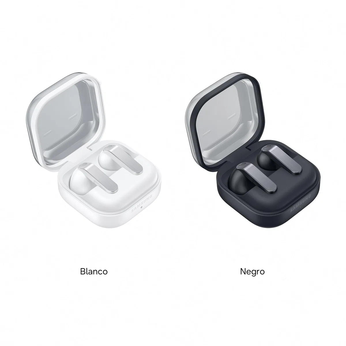 Samsung Galaxy Buds4, Auriculares Bluetooth, Audio 240bit/96 kHz, Cancelación de Ruido Adaptativa, Agente IA de Voz, Garantía del Fabricante 3 Años+1 Año Extra, Negro (Versión Española)