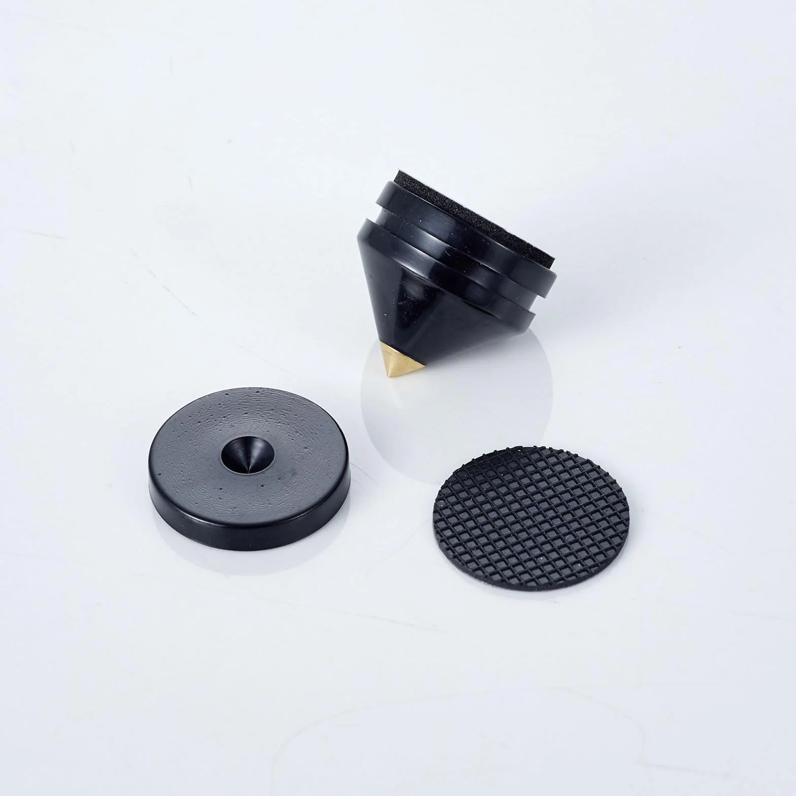 Puntas de desacoplo para Altavoces con diseño de Bolas de Acero de precisión, Soportes de Altavoz para CD Audio Subwoofer, 8 Piezas Spikes de desacople HiFi, Material: plástico ABS