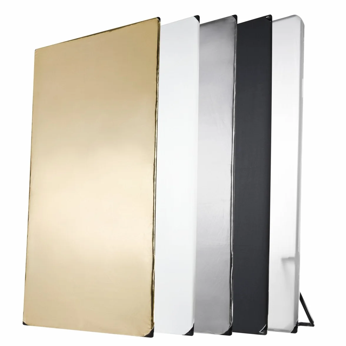 Walimex Pro Panel reflector 5 en 1 (1 x 2 m) negro/plata/blanco/dorado/luz transmitida (incl. bolsa de transporte)