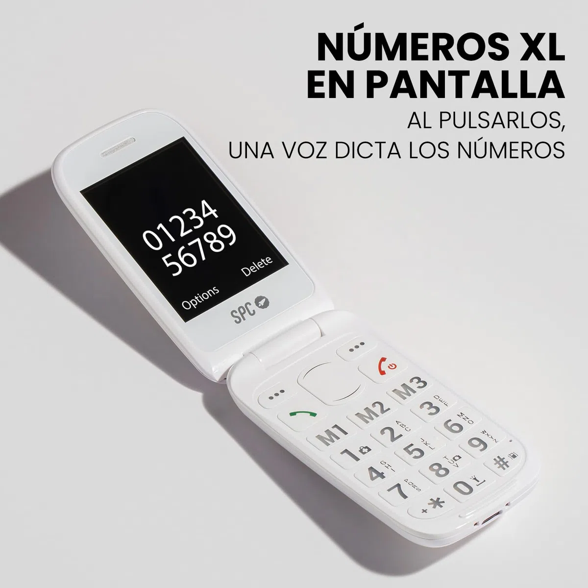 SPC Harmony 2 – Teléfono móvil para Personas Mayores | Teclas Grandes, 4G y Doble Pantalla antirrayaduras (2,8”+1,77”) | Botón SOS y Perfil Ice | Volumen 104dB y Compatible con audífonos, Negro