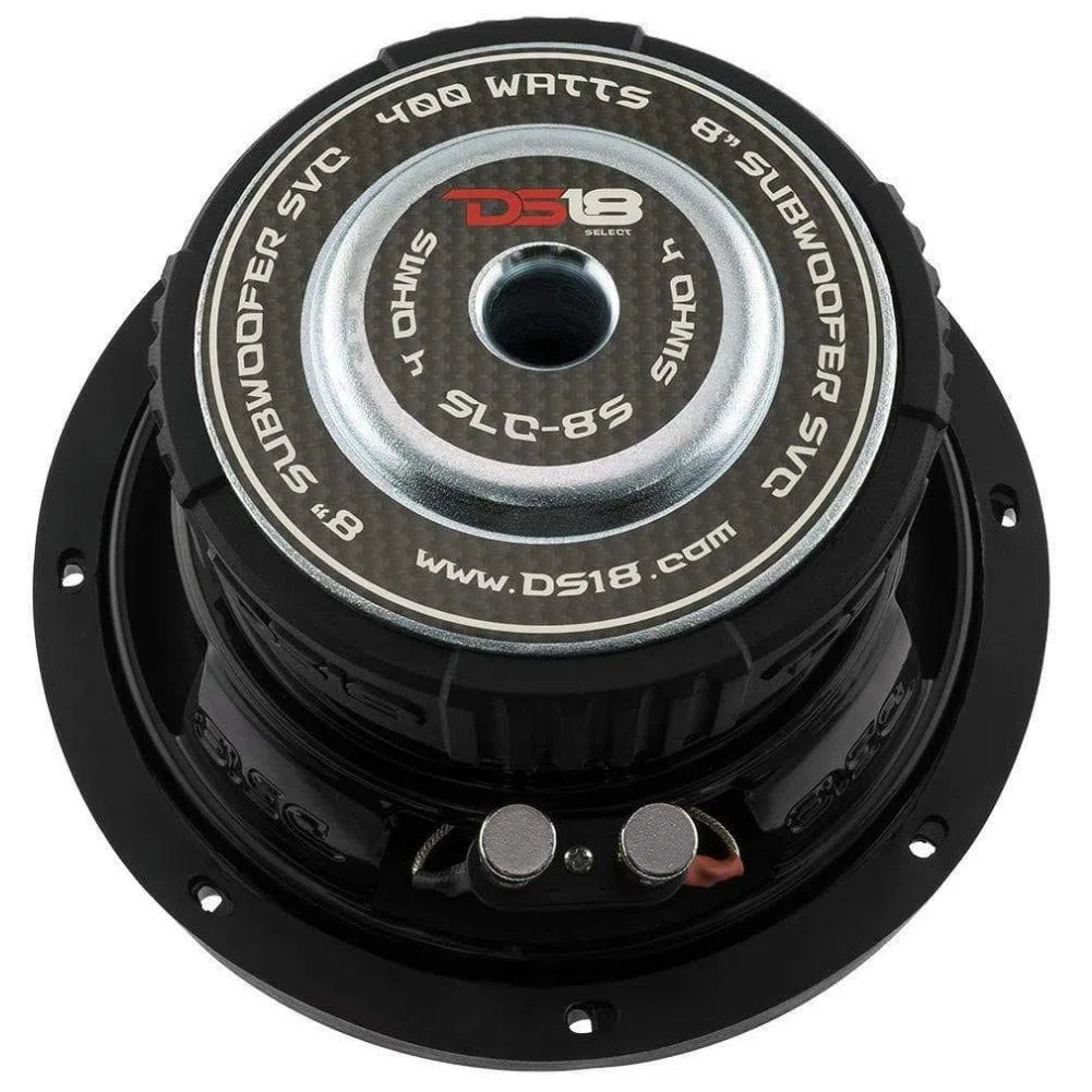 DS 1 SUBWOOFER DS18 Select SLC-8S SLC8S 20,00 cm 200 mm 8" 200 vatios rms y 400 vatios máx SVC ​​Single Voice Coil 4 ohmios Sub excelente para Maletero de Coche, 1 Pieza