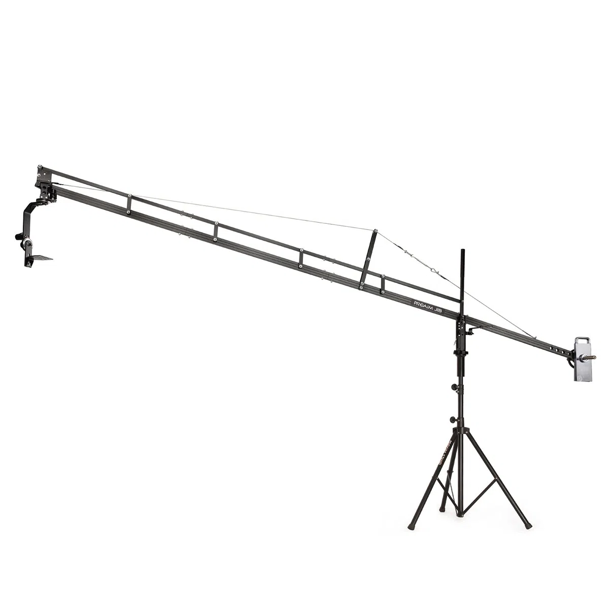 Grúa para cámara PROAIM de 4,2 m, Soporte, trípode Jr. con Giro e inclinación para cámaras DSLR y videocámaras. Compatible con cardán (P-14-JS-JRPP).