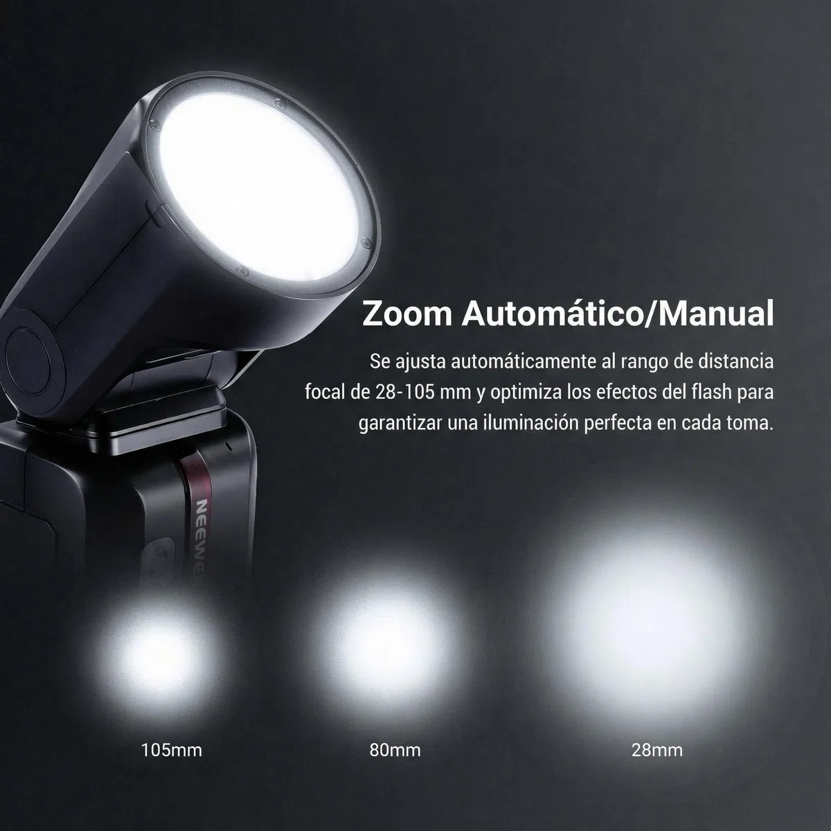 NEEWER Z2PRO-C 2,4G TTL Flash Speedlite de Cabeza Redonda Compatible con Canon, 76W 1/8000s HSS Luz para Fotografía de Cámara con Interfaz de Usuario Mejorada 2 Lámpara Modelado, TTL/M TCM Interruptor