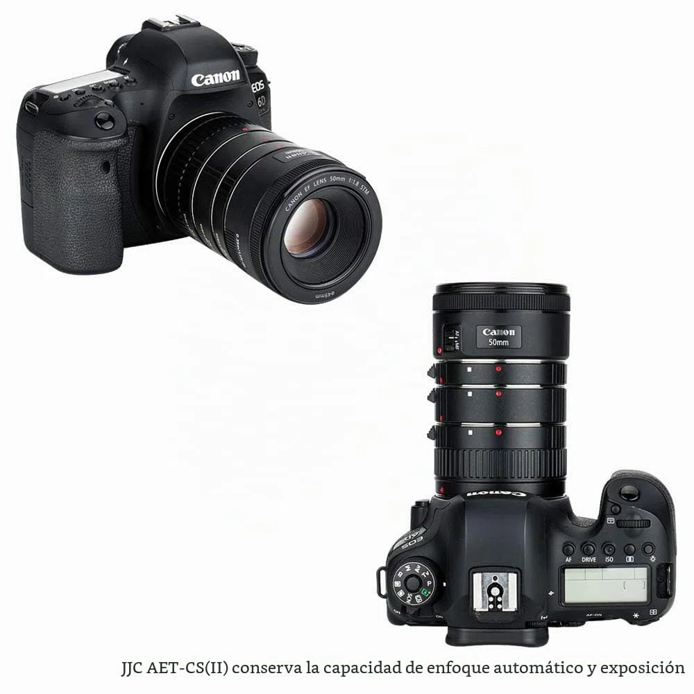 JJC Auto Focus Juego de Tubos de extensión para Canon EF/EF-S Lens DSLR Cameras EOS 850D 800D 760D 750D 700D 250D 90D 80D 77D 5DS R 5D Mark II III IV 7D 6D cámaras réflex Digitales