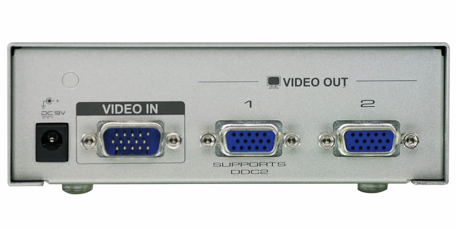 ATEN VS92A - Divisor de Video (indicador LED, VGA, HDB-15), Plateado