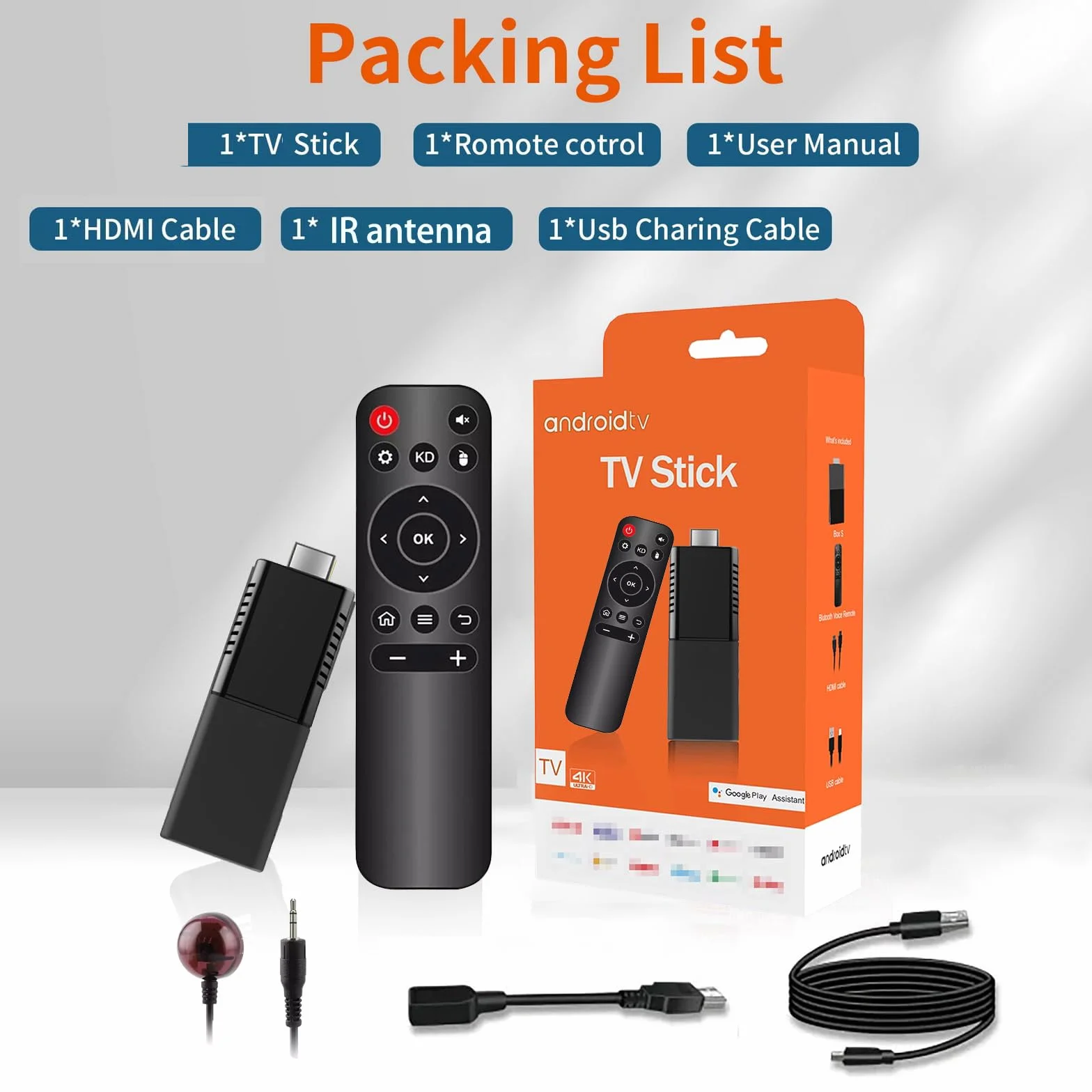 Android TV Stick 4K H313 Quad-Core 2GB RAM 16GB ROM WiFi5 HDR10+ Smart TV Box