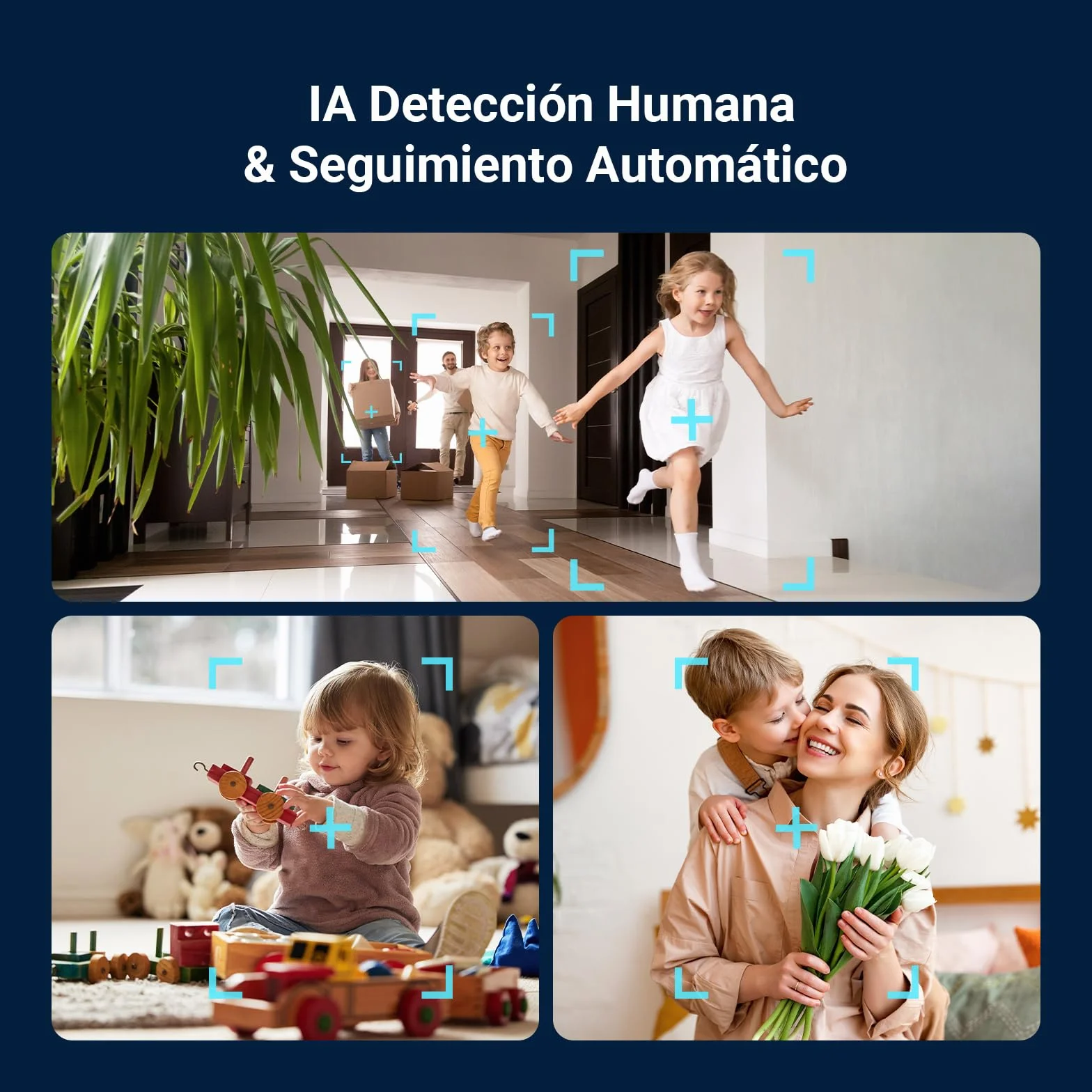 EZVIZ C6N G1 3K Cámara Vigilancia WiFi Interior 360°, Cámara IP Detección de Personas, Visión Nocturna en Color, Audio Bidireccional, Seguimiento con Zoom, Control Remoto, para bebé/Anciano/Negocio