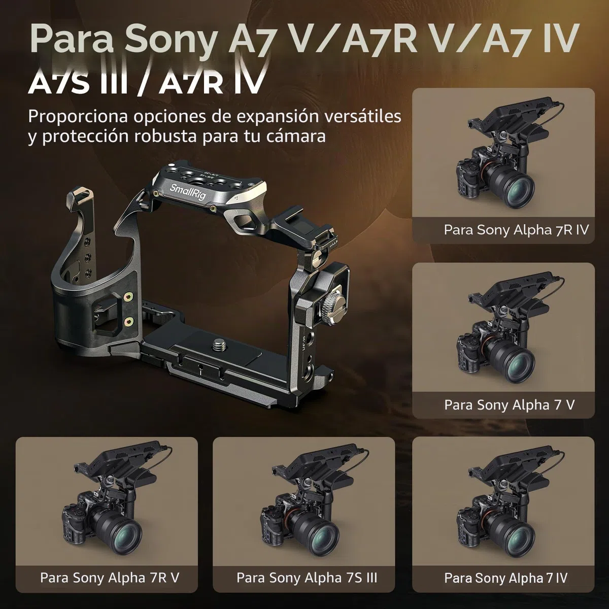SMALLRIG Jaula Rhinoceros para Sony Alpha 7 V/7R V/7 IV/7S III/7R IV, Nuevo Diseño Elegante y Aerodinámico - 6029