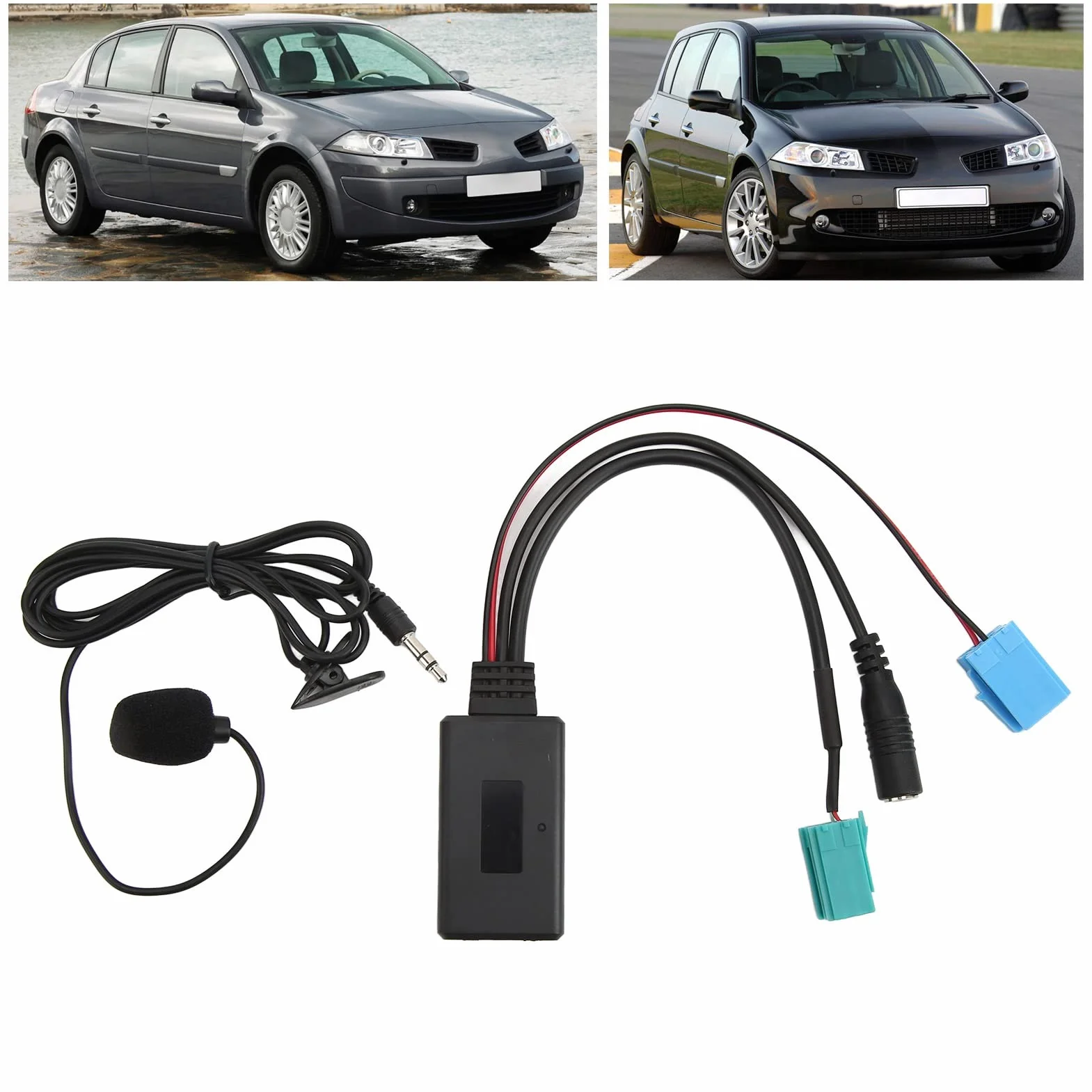 Longzhuo Bluetooth AUX IN Cable Adaptador de Entrada Auxiliar Reemplazo de micrófono Manos Libres para Radio Megane 2 Updatelist