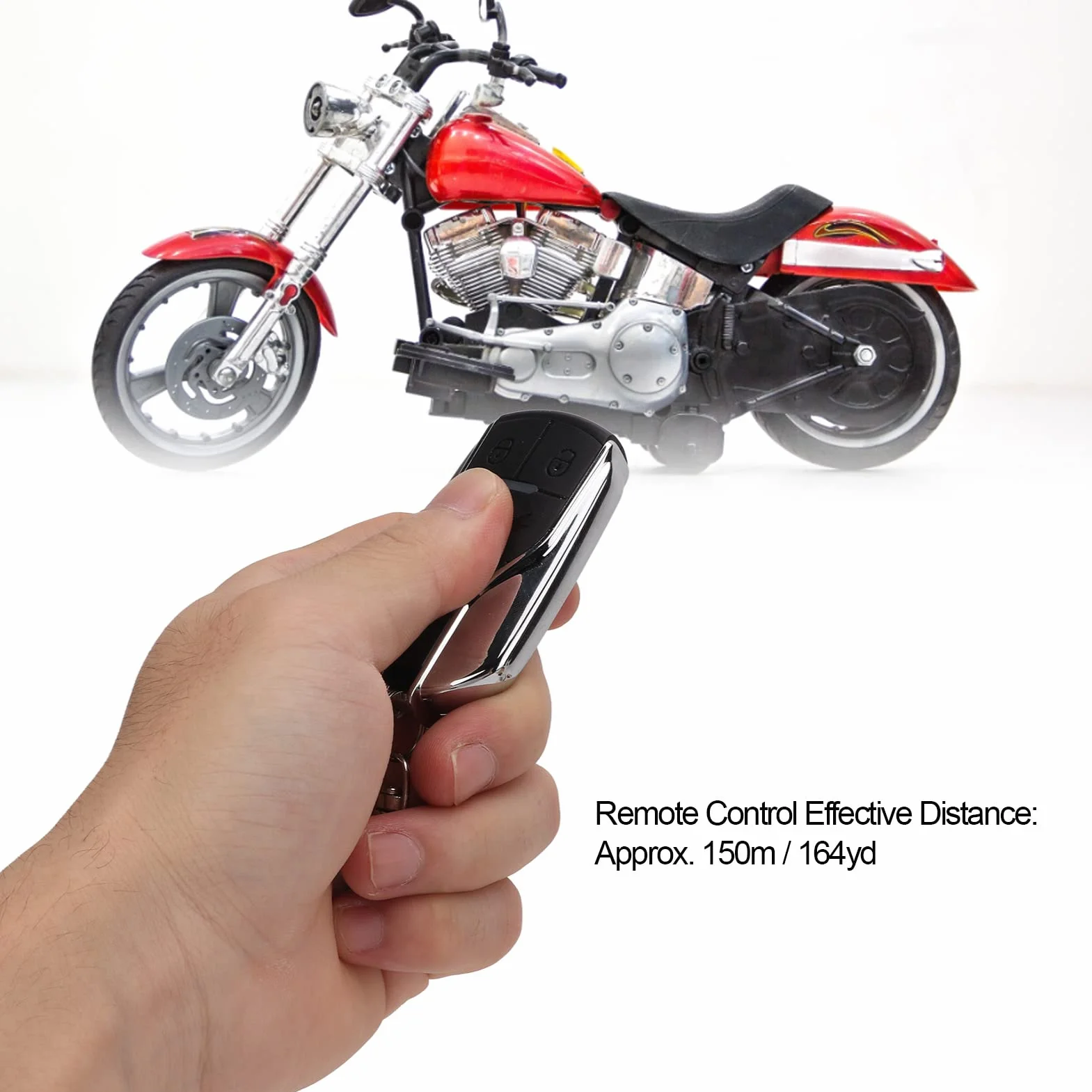 KIMISS de Alarma para Motocicleta, de Alarma Bidireccional Alerta de Sonido de Vibración Control Remoto LCD Antirrobo