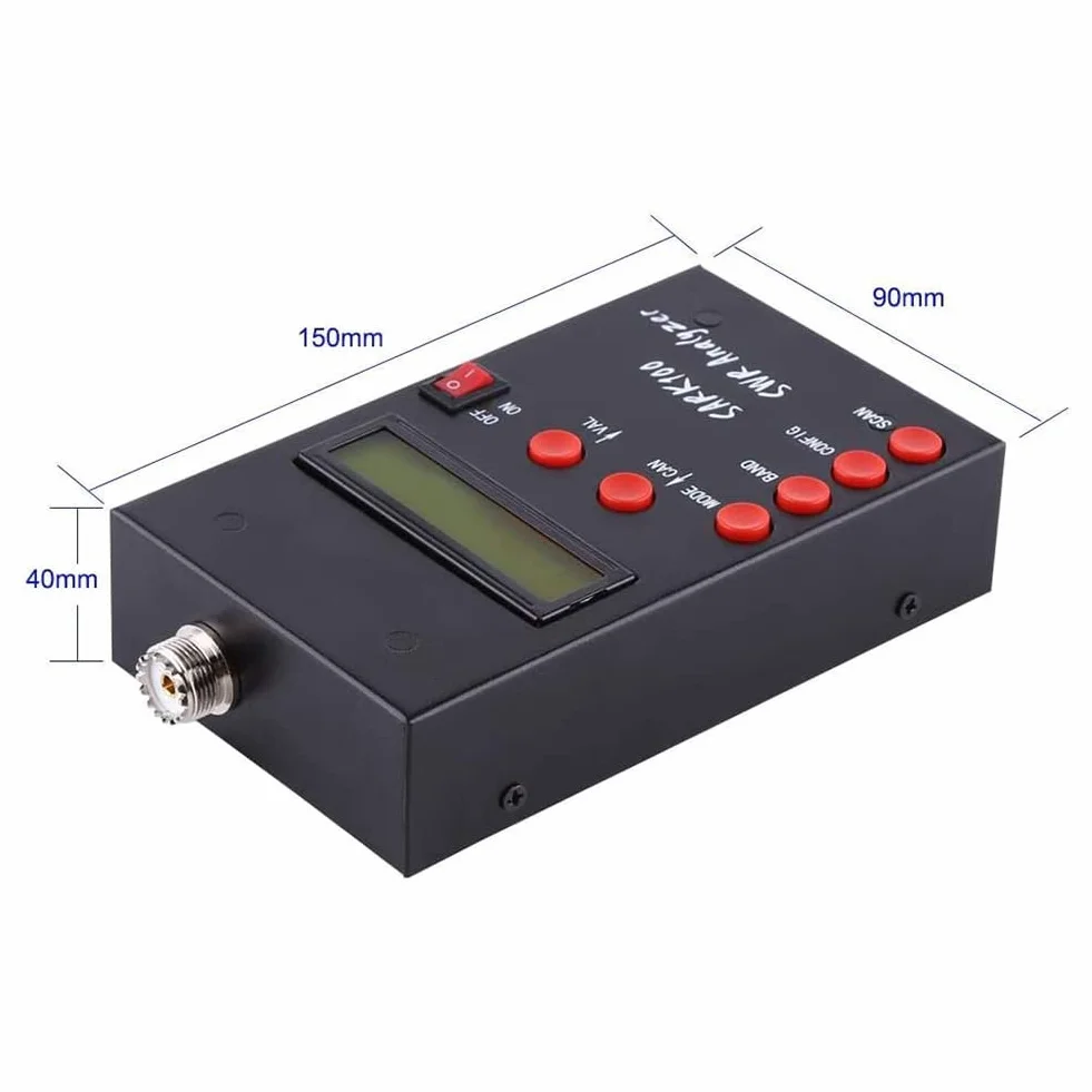 Analizador de Antena SARK100 Medidor de Antena de Corta de 1-60MHz Rango de MedicióN Utilizable de 1,0 9,99