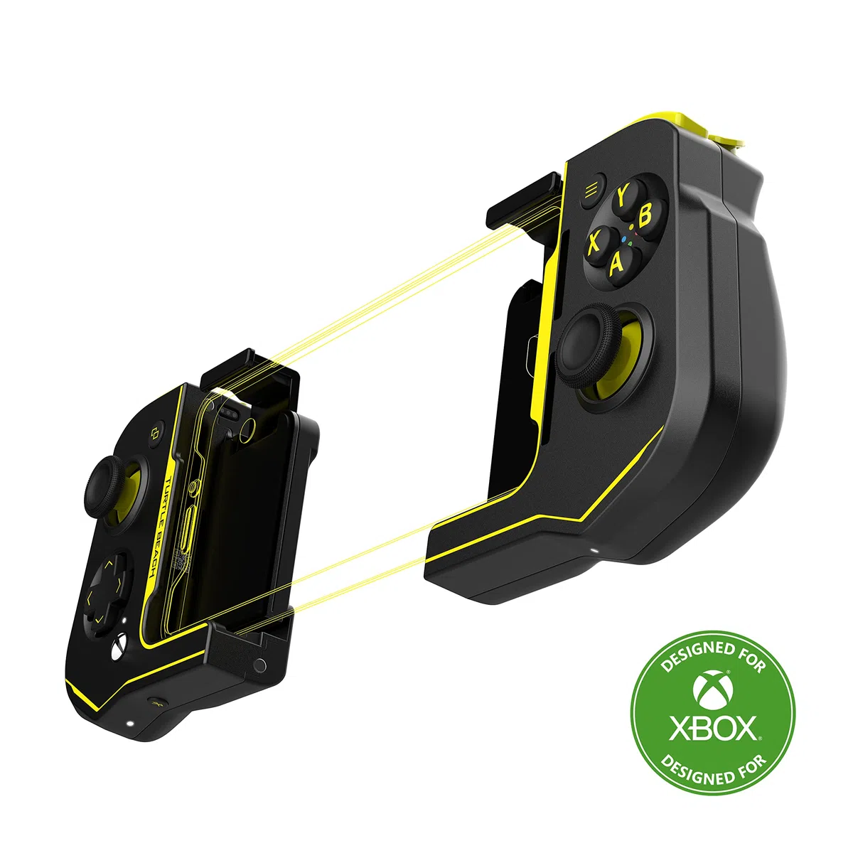 Turtle Beach Atom Mando diseñado para juego de Xbox en móviles Dispositivos Android 8.0+ con Bluetooth 4.– Negro/Amarillo