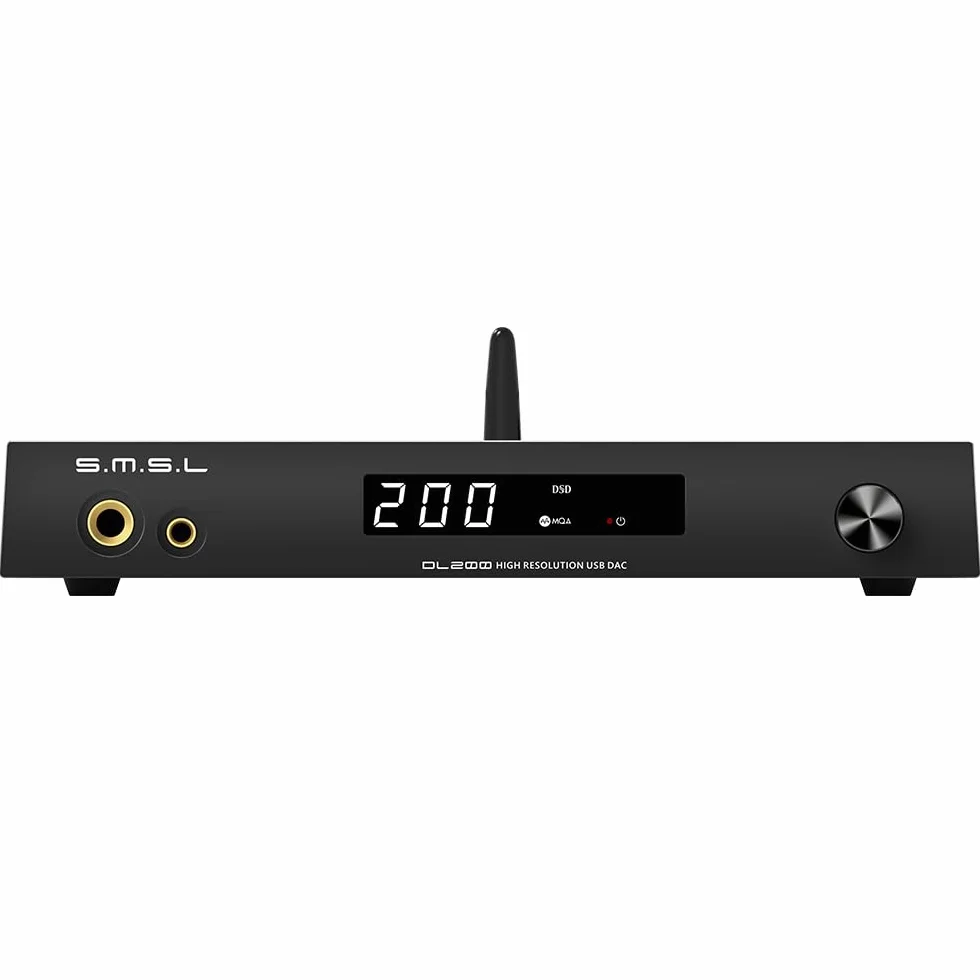 SMSL DL200 ES9039Q2M Audio DAC y HiFi Amplificador de auriculares, 6,35 mm/4,4 m/línea equilibrada TRS/RCA salida de línea de extremo único, USB 2.0/1.1, TND+N -123dB, con control remoto
