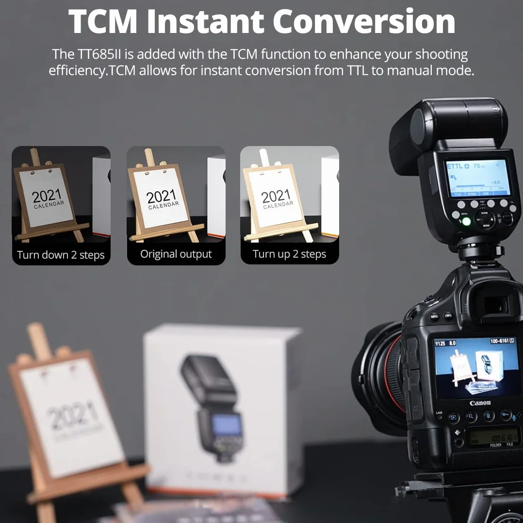 Godox TT685IIN 1/8000s HSS GN Speedlite Flash TTL TCM efficient Conversion Function Built-in Godox 2,4G X System Receiver(TT685IIN for Nikon)