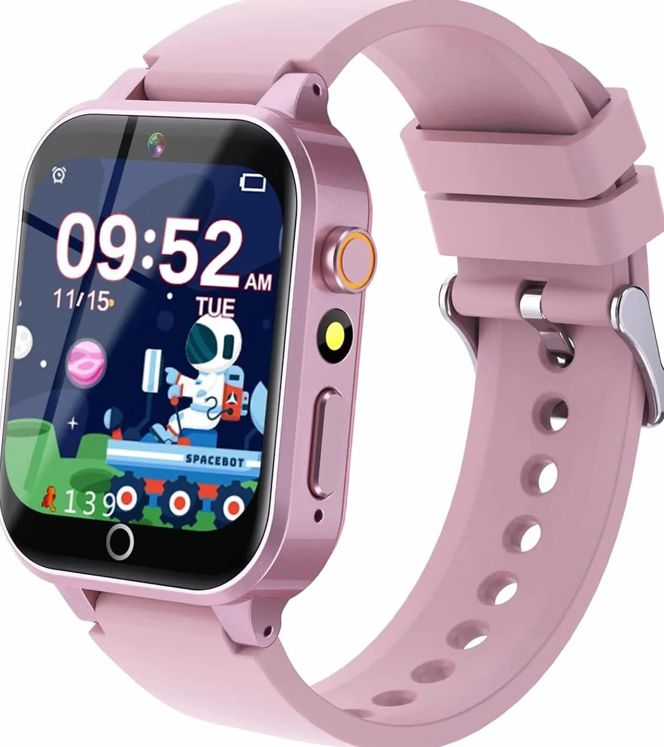 Reloj Inteligente Niño Niña 3-15 Años, 39 Juegos, Modo Deportivo, 100+ Tarjetas de Aprendizaje, Audiolibros, Modo Escuela, Cámara, MP3, Podómetro, Alarma, Linterna, Regalo Educativo para Niños y Niñas
