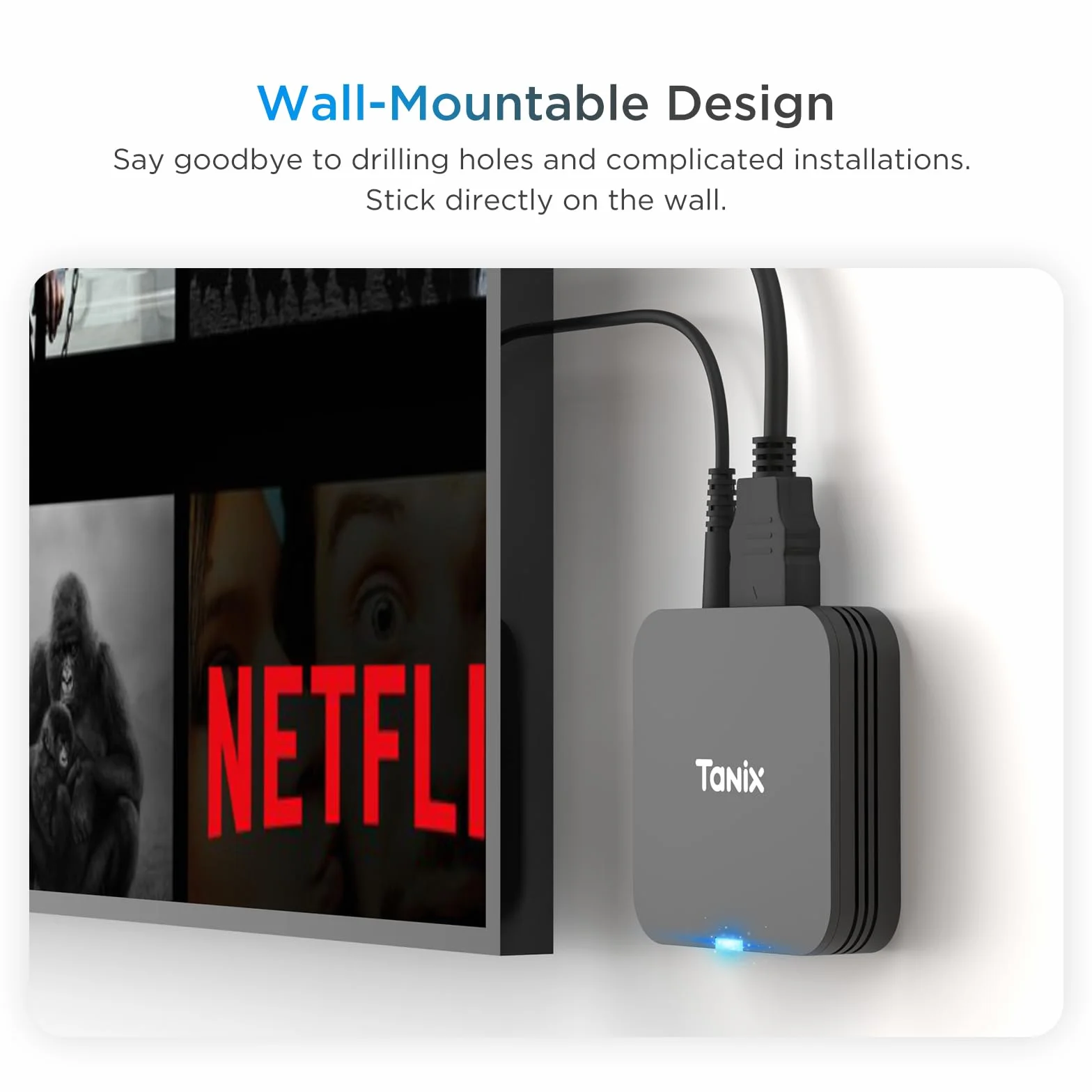 Android TV Box 10.0, 2GB RAM 16GB ROM, Allwinner H313 Quad-Core Arm Cortex A53, 4K HD