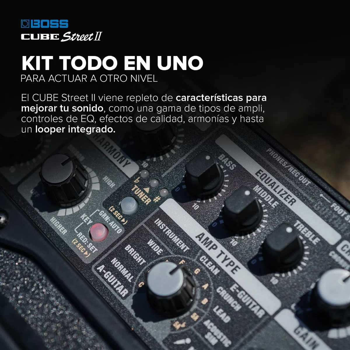 BOSS Cube Street II | Amplificador estéreo de batería portátil | Sonido Ideal para Artistas callejeros | Admite micros, Instrumentos y Dispositivos de Audio | Rojo