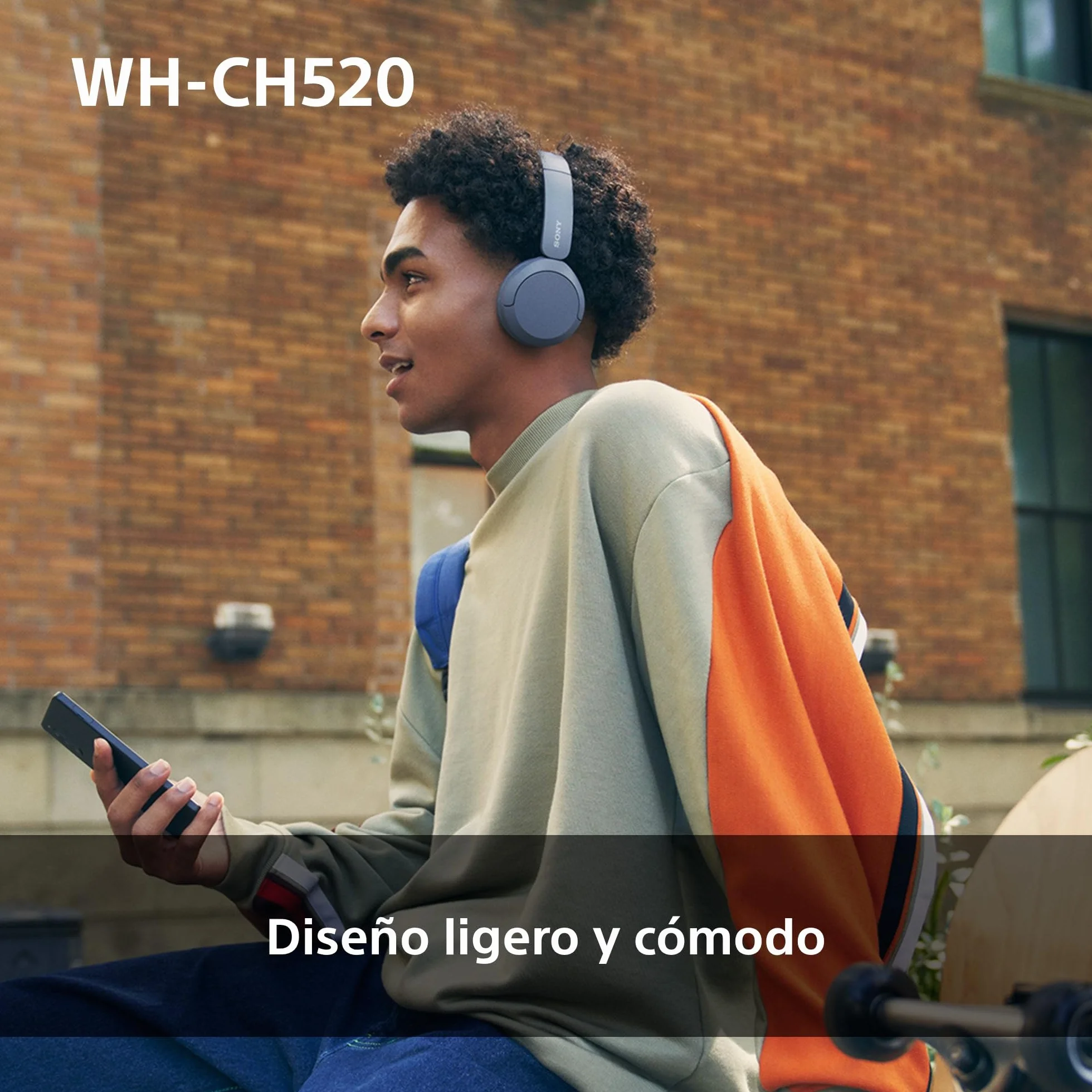Sony WH-CH520 Auriculares Bluetooth 50 h batería DSEE micrófono integrado Beige