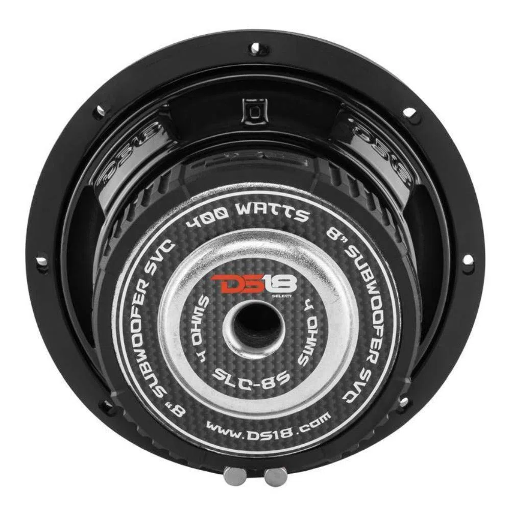 DS 1 SUBWOOFER DS18 Select SLC-8S SLC8S 20,00 cm 200 mm 8" 200 vatios rms y 400 vatios máx SVC ​​Single Voice Coil 4 ohmios Sub excelente para Maletero de Coche, 1 Pieza