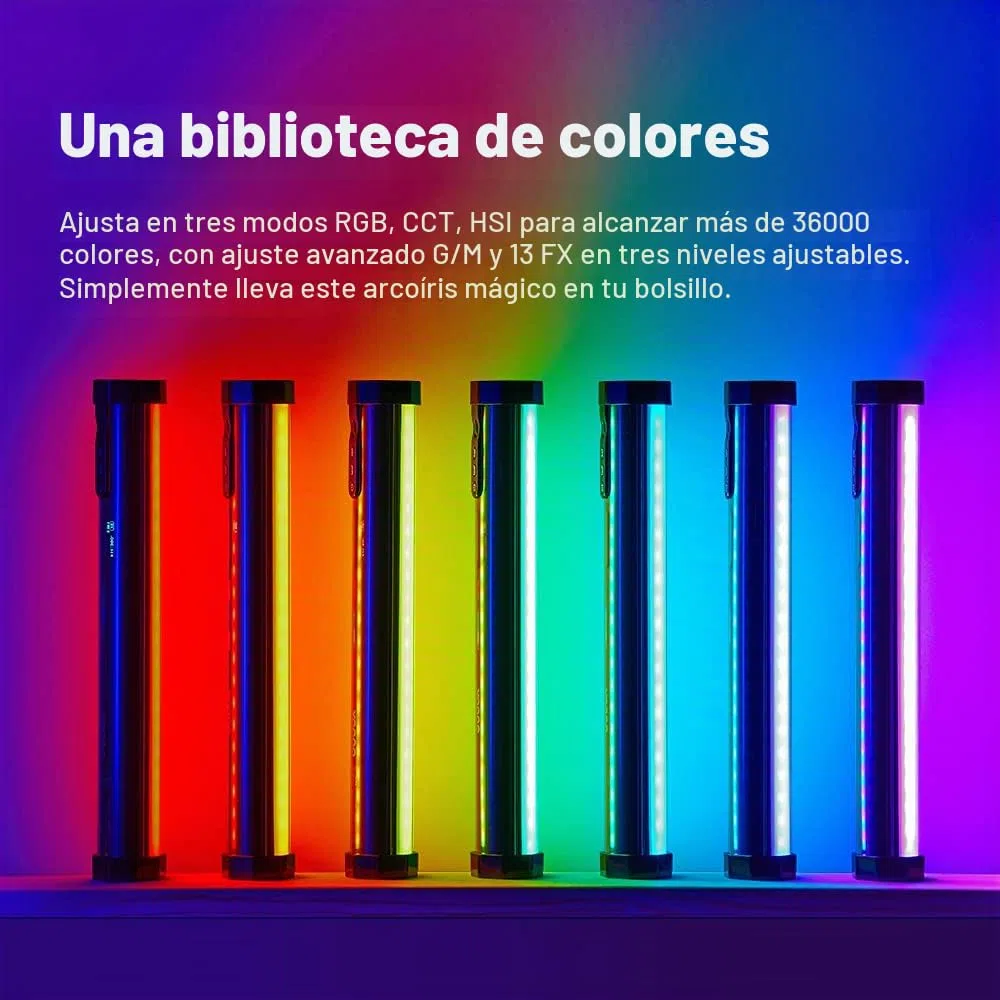 Godox TL30 RGB Tubo de luz LED 8W 2700K-6500K Batería de Litio incorporada Smartphone App Control (lámpara única)