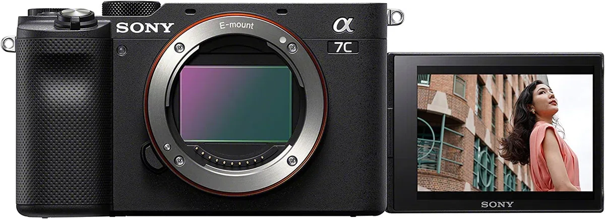 Sony Alpha 7 C - Cámara evil de fotograma completo (compacta y ligera, enfoque automático a tiempo real, 24.2 megapíxeles, sistema de estabilización de 5 ejes, batería de gran capacidad) negro